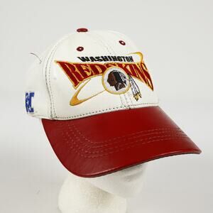 Vtg ProElite Team NFL Washington Redskins 100% Leather Strapback Hat *READ*